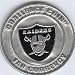 NFL Oakland Raiders Challenge Coin Poker Guard with black velvet pouch