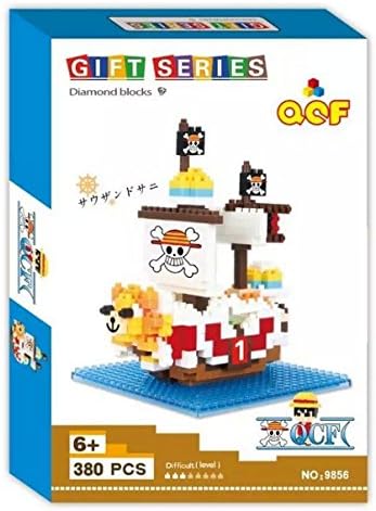 Otulet ® Pirate Ship Boat Thousand Sunny Building Mini Blocks Toy Building Blocks Nano Blocks Diamond Building Set DIY Educational Toys Playset Gift 380pcs (with Otulet® FREE Brick Separator)