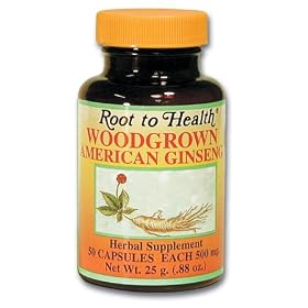 500 mg. Woodsgrown American Ginseng 50's