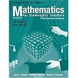 Student Activities Manual to accompany Mathematics for Elementary Teachers: A Contemporary Approach, 7th Edition