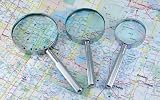 Premium-Grade 3-Piece High-Power Magnifier Set - 6X, 8X and 10X Magnifying Glasses - Chrome Rim & Handle