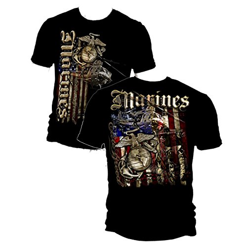 Marine Corps, USMC T-Shirt Elite Breed USMC Marines Aerial Assault Black