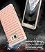 Galaxy S6 Edge Plus Case, Style4U Studded Rhinestone Crystal Bling Hybrid Armor Case Cover for Samsung Galaxy S6 Edge Plus / S6 Edge + with 1 Style4U Stylus [Rose Gold/Grey]