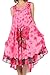 Sakkas Butterfly Tie Dye Tank Sheath Caftan Mid Length Cotton Dress
