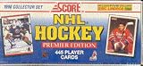 1990 91 Score Hockey Cards Factory Sealed American Edition Complete Set of 445 Cards (Includes Wayne Gretzky, Mario Lemieux, Brett Hull, Steve Yzerman, Jaromir Jagr, and dozens of other top NHL Superstars plus 6 Different Rookie Cards of Eric Lindros !!)