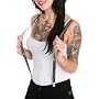 Black And White Pinstripe Suspenders