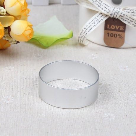 Wocuz Baking Cookie Cutter Aluminum Round Shape Cutter Cut Outs Mold for Party 10 Pcs