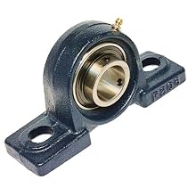UCP206 Pillow Block Mounted Bearing, 2 Bolt, 30mm Inside Diameter, Set screw Lock, Cast Iron, Metric