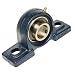 UCP206 Pillow Block Mounted Bearing, 2 Bolt, 30mm Inside Diameter, Set screw Lock, Cast Iron, Metric