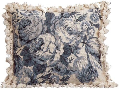 Deluxe Pillows Peoney Study - 18 x 21 in. needlepoint pillow