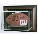 New York Giants Nfl Case-Up" Football Display Case (Horizontal) (Cherry)"