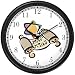 Torah Scroll with Star of David Judaica Jewish Theme Wall Clock by WatchBuddy Timepieces (Black Frame)
