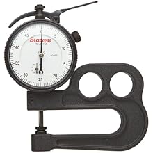 Starrett 1015A Inch Reading Portable Dial Indicator 1015A-431J Thickness Gauge Without Case, 0.0005" Graduation, 1/2" Range, 0-50 Dial Reading
