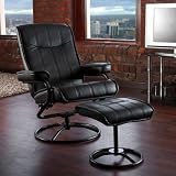  : Faux Leather Reclining Massage Chair & Footstool