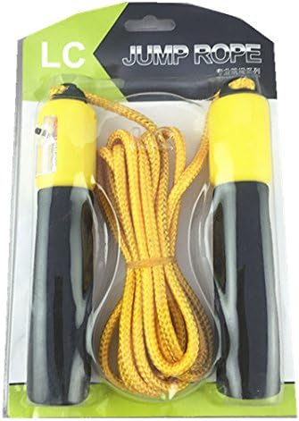 Thinkpack Nonslip Grip Counter Skipping Jumping Rope 2.5m and Comfortable Handles (yellow)