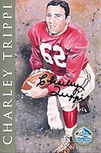 Charley Trippi Autographed Hall of Fame 4x6 Card - Signed NFL Football Cards