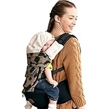 【ベビーアムール 】Bebamour 綿 花柄 多機能 抱っこ紐 ベビーキャリア ３WAY おんぶ紐 (ブラウン)