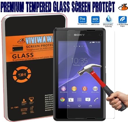 Viviwawa 2.5d Round Edge 0.3mm Ultra Slim Nano Tempered Glass Screen Protector For (Sony Xperia E3)