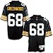 Pitt Steelers Jerseys : Reebok Pitt Steelers #68 LC Greenwood Black Tackle Twill Throwback Football Jersey