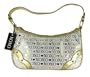 XOXO Understated Foil Top Zip Handbag Purse Gold