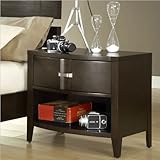 Modus Furniture 1U2681 Perimeter One Drawer Nightstand, Chocolate Brown
