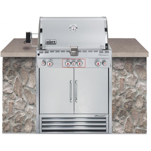 Weber Summit S-460 Built-In Natural Gas Grill with Rotisserie and Smoker