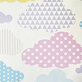 輸入壁紙 イギリス製 Graham & Brown / グラハム・アンド・ブラウン Kids to teen Collection Marshmallow Clouds 100112