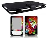 Bundle Monster Kindle 2 Synthetic Leather Case Cover Jacket + Skin Sticker + Screen Protector Ebook Accessories Combo - Fit 2nd Generation 6" Display