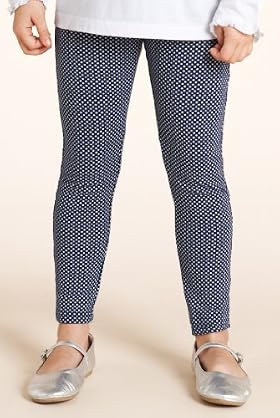 Cotton Rich Stretch Spot Print Jeggings