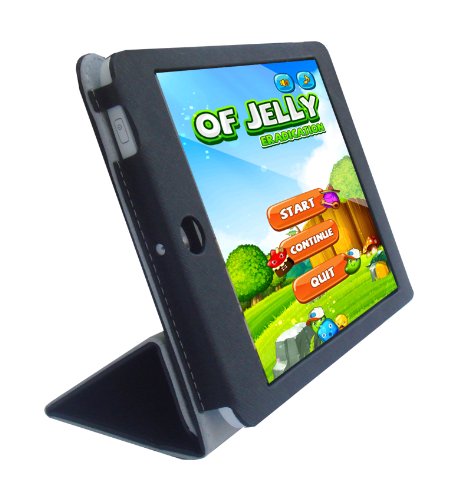 iShoppingdeals - for HP Slate 8 PRO 7600US PU Leather Folio Smart Cover Case, Black