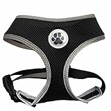 Small Black Cute Soft Mesh Dog Puppy Harness Pet Cat Harnesses,Small Size