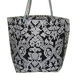 Home Chic Home Large Carry-All Tote Beach Bag Zipper Purse, Victorian