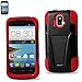 Reiko Silicon Case and Protector Cover for ZTE SONATA 4G Z740G - Retail Packaging - Red Black