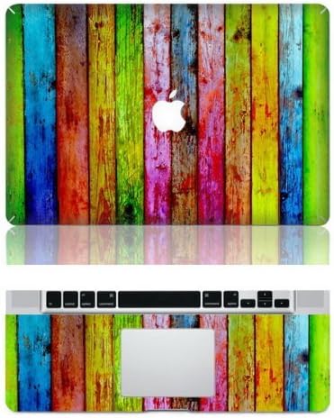 Color Wood Stripe Macbook Protective Decals Apple Macbook Decal Top Sticker Front Decal