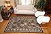 Generations Traditional Panel Squares Persian Area Rug, 2' x 3', Black