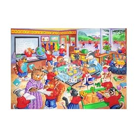 Deluxe Childrens Jigsaw - KidzJigz 80 Piece Fun Jigsaw Puzzle - School Days