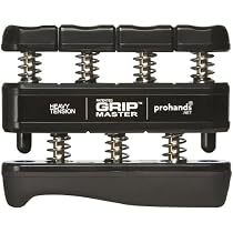 Gripmaster Hand Exerciser Black, Heavy Tension (9-Pounds per Finger)