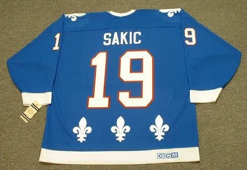 JOE SAKIC Quebec Nordiques 1992 CCM Vintage Throwback Away Hockey Jersey, Medium