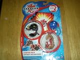 Bakugan Bakubronze Series Black Darkus Leefram, Tan Subterra Klawgor, Blue Aquos Mystery Starter Pack