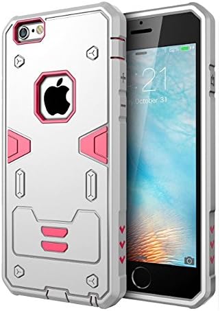 iPhone 6S Case,LAMYOO [Hybrid Armor Case] Apple iPhone 6S Case [Heavy Duty] [Dual Layer] Shock Proof Fully Protective Case for iPhone 6S / iPhone 6 (Pink)