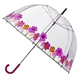 Totes Elements Clear Bubble Umbrella - Floral
