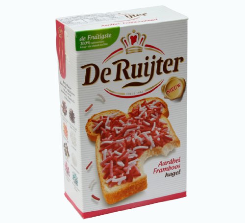 De Ruyter - Strawberry & Raspberry Fruit Sprinkles (all natural with real fruit juice) (10 Oz.)