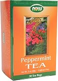 NOW Foods Peppermint Tea,  30 Count  2 Ounce Boxes (Pack of 5)