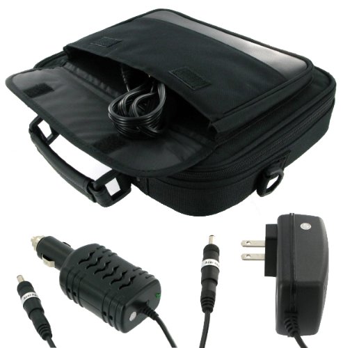 517IR4W2K2L Check Out rooCASE 3n1 Asus Eee PC 1005HA MU17 BU 10.1 Inch Royal Blue Netbook Carrying Bag Case with DC 12v Car Charger and AC Adapter Wall Charger   Classic Series   Black for $45.48