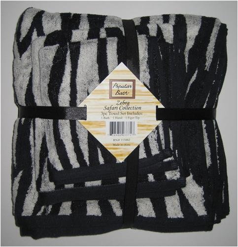 Zebra 3-pc. Towel Set