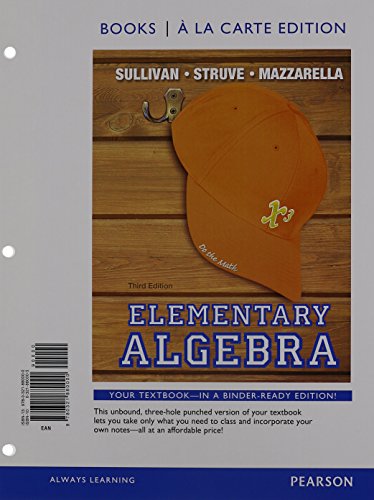 Elementary Algebra Books a la Carte Edition Plus NEW MyMathLab with Pearson eText -- Access Card Package (3rd Edition), by Michael Sulliva