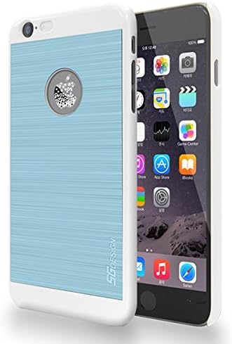 SG Design iPhone6 Plus Case, Lighting Alu Series for iPhone 6 Plus [ 5.5-Inch] Dual Layer with Brushed Metal Style Shell White - Pink