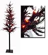 4' Pre-Lit Blackstone Artificial Halloween Tree - Orange Lights