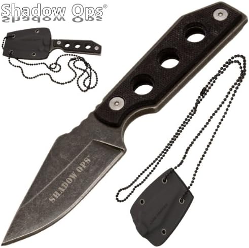 Shadow Ops Neck Knife With Ball Chain and Sheath