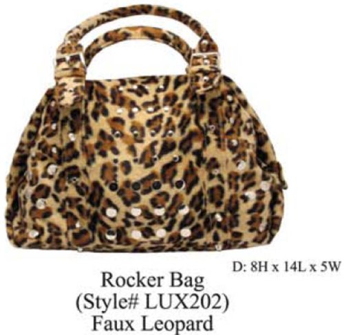 Buy Lux De Ville Rocker Faux Leopard Handbag Purse Rockabilly Punk Tatoo Retro Punk